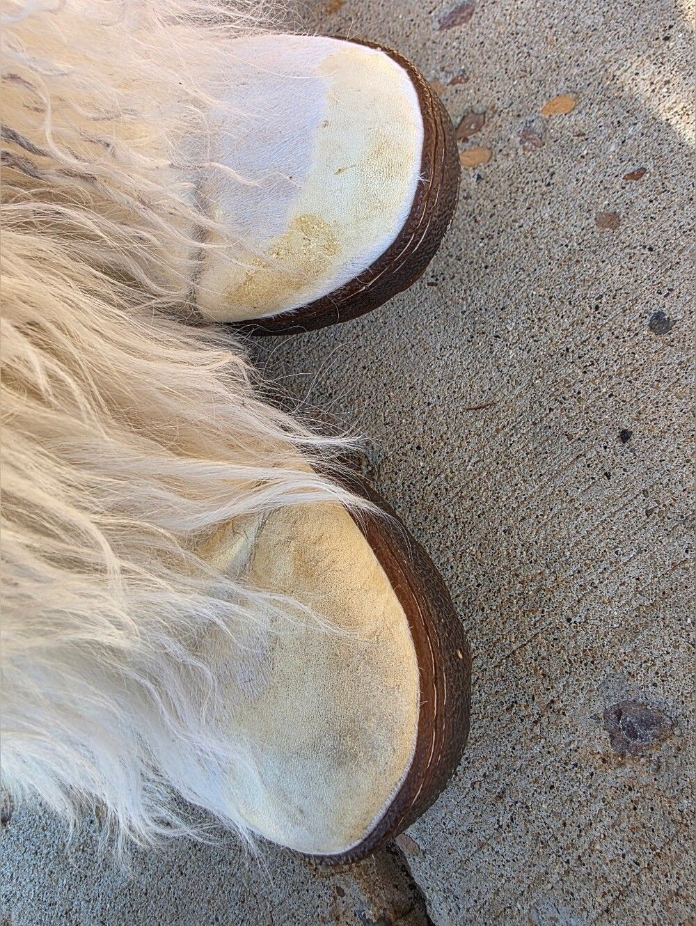 BearPaw Boetis ll Real White Lamb Fur Wool Lined Boots Womens Size 7 - Picture 9 of 15